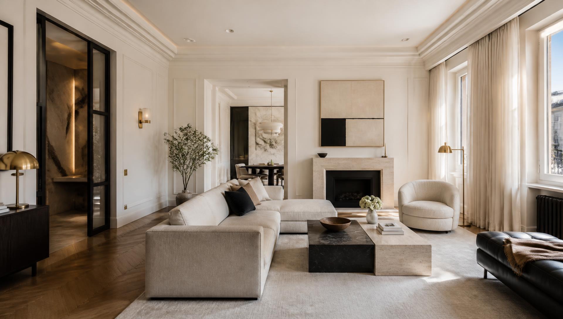 Salón de una vivienda tras una reforma integral en Madrid